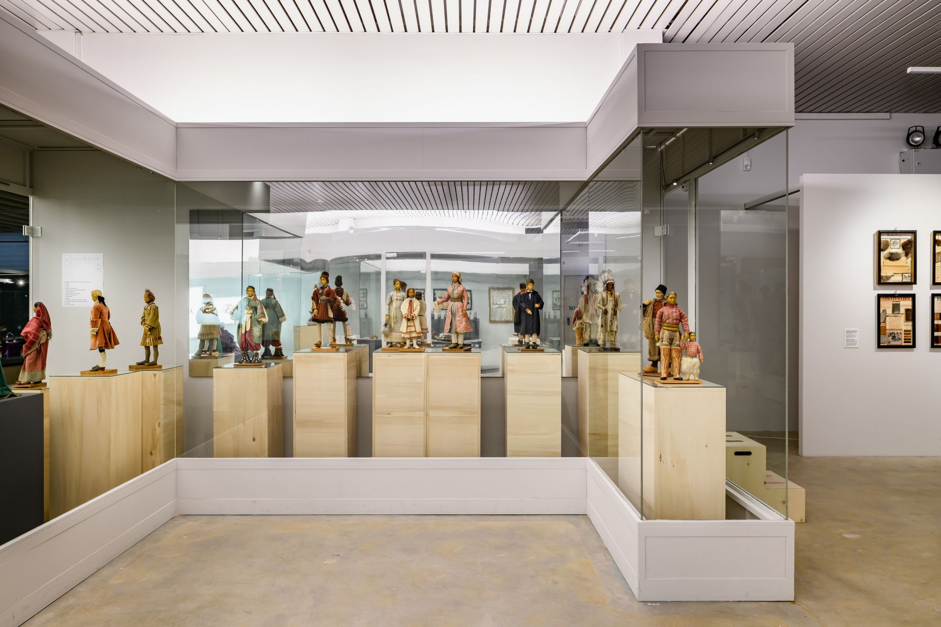 Costume mannequins by Ruth Bene Horadam, made for the museum, 1937 to 1953 Costume mannequins by Ruth Bene Horadam, made for the museum, 1937 to 1953