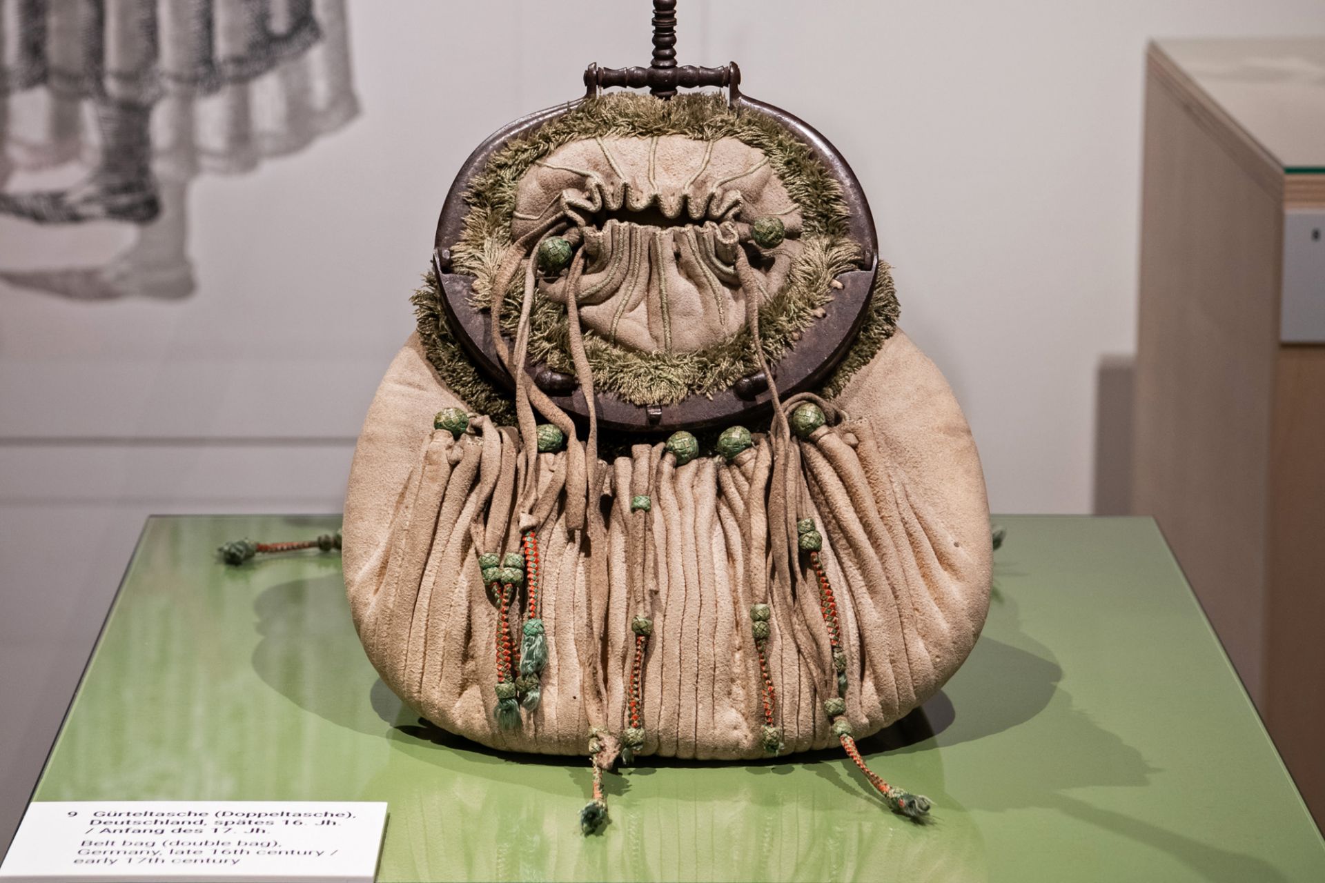 Doppeltasche (G&uuml;rteltasche), Deutschland, sp&auml;tes 16. Jh./Anfang des 17. Jh.