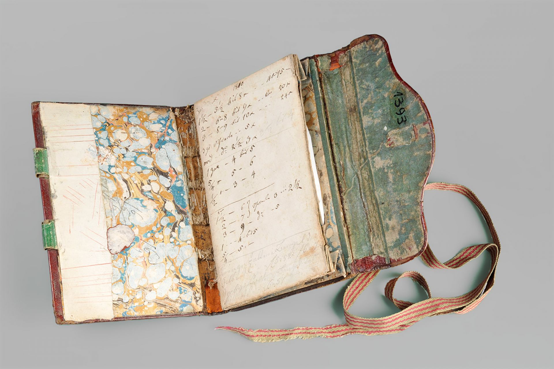 Brieftasche mit &Uuml;berschlag, Offenbach am Main, um 1785 &copy; Deutsches Ledermuseum, C. Perl-Appl