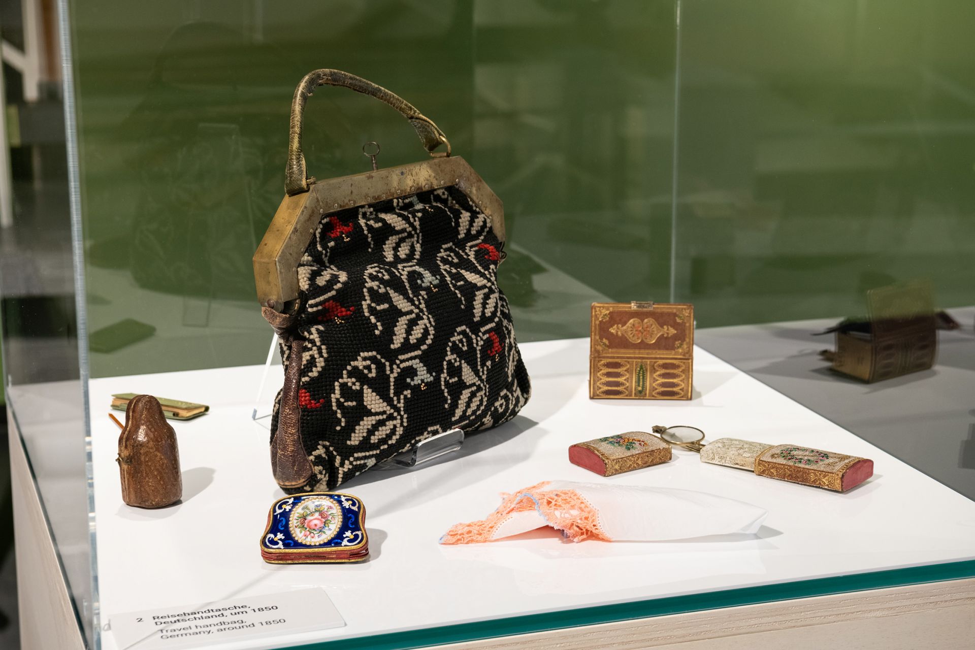 Reisehandtasche, Deutschland, um 1850